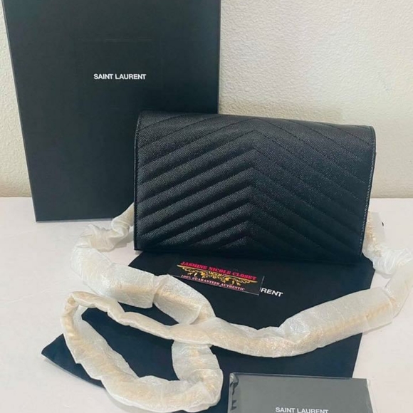 Auth YSL Wallet on Chain Large Envelope Brand New - Picture 3 of 9